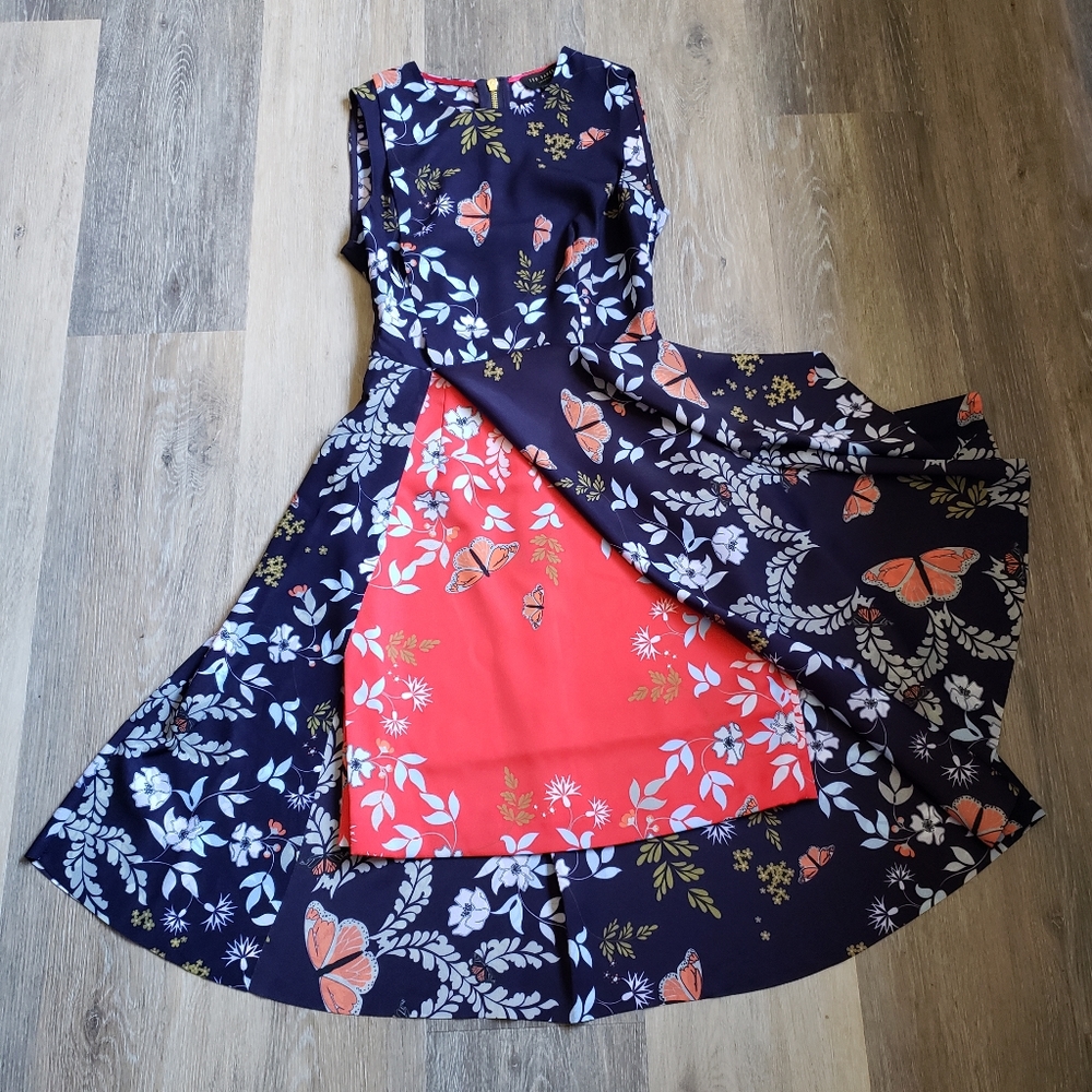 NEVER WORE TED BAKER LONDON FLORAL DRESS - Picture 7 of 14